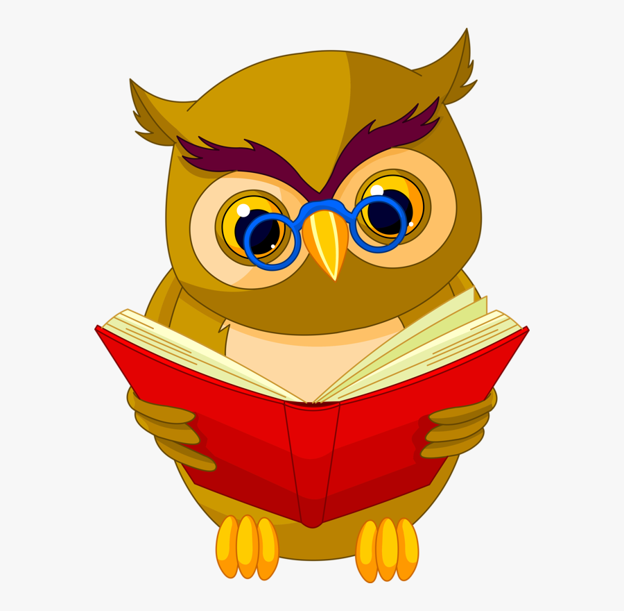 Owl Reading Clipart, Transparent Clipart