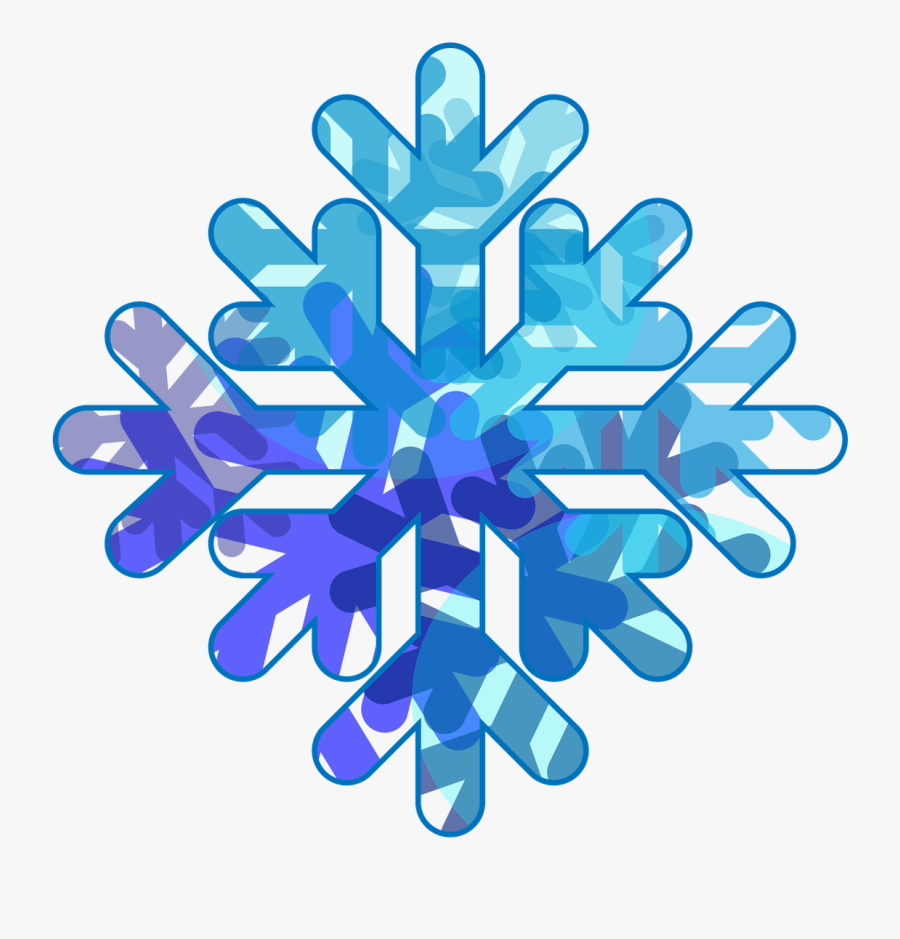 Snowflake Blue Snow Snowfall Png Image - Portable Network Graphics, Transparent Clipart
