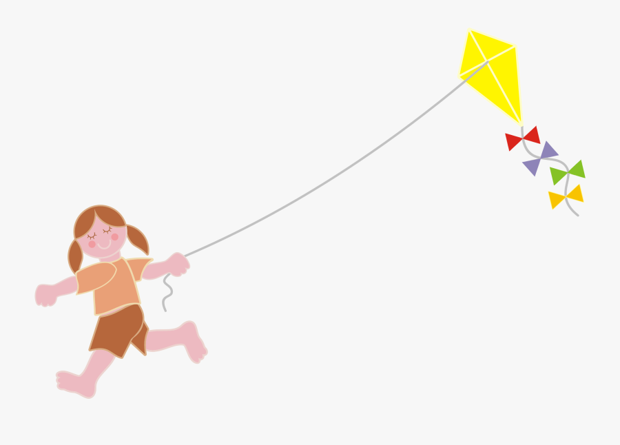 Girl Flying Kite Icons Png - Fly A Kite Clipart Gif, Transparent Clipart