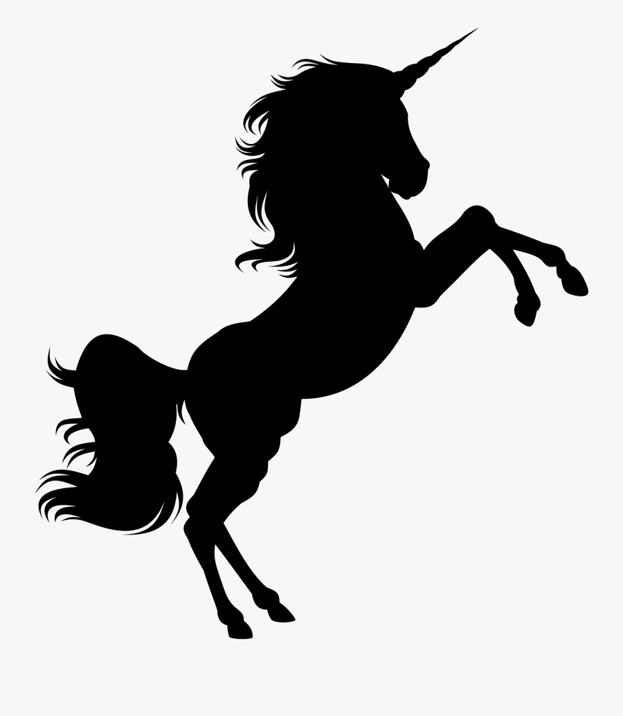 Unicorn Silhouette Clip Art Clipartfest - Rearing Horse Silhouette Png, Transparent Clipart