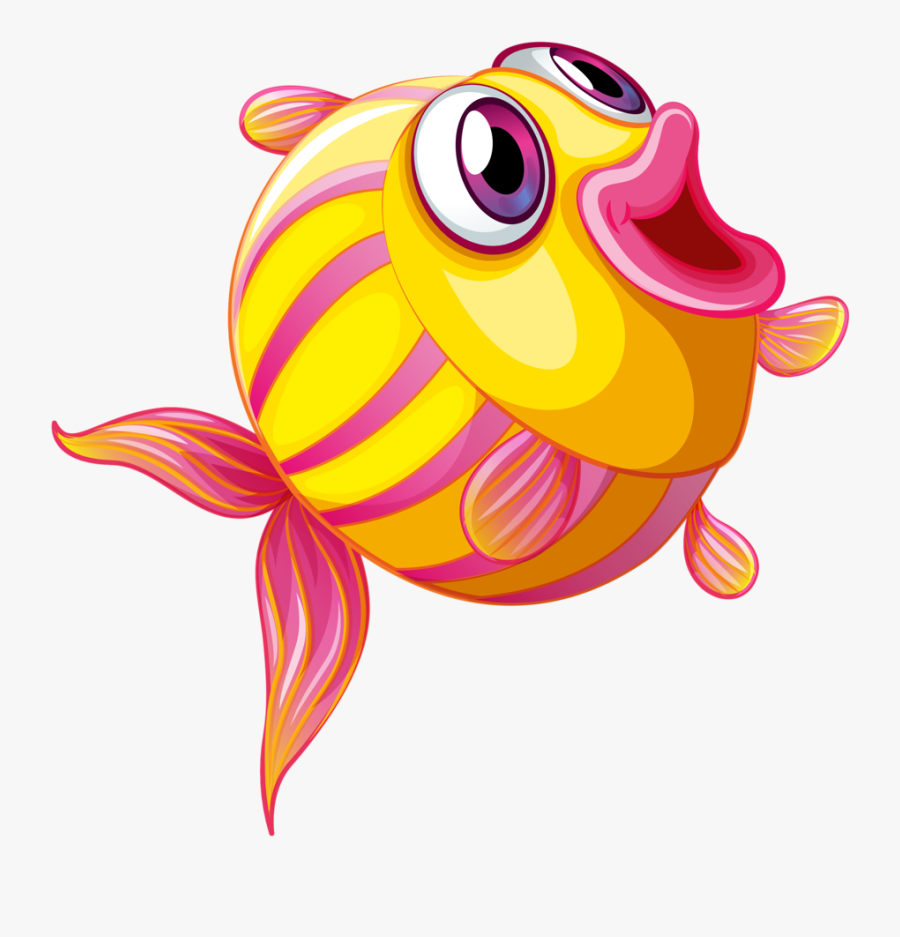 Royalty-free Clipart Illustration Of A Digital Collage - Fish Cartoon Images Png, Transparent Clipart