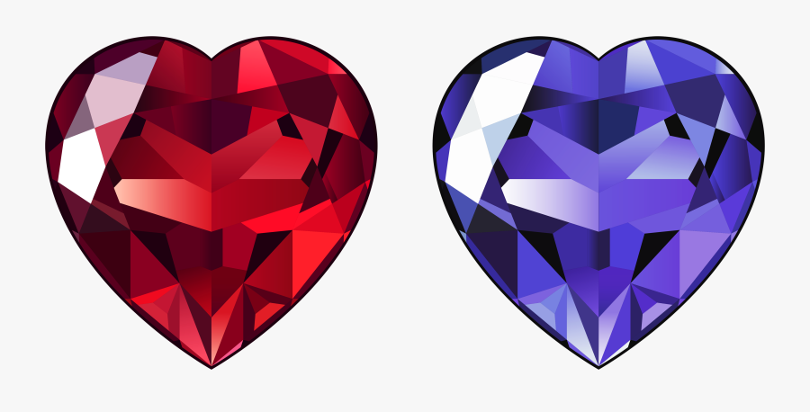 Transparent Diamond Hearts Clipart - Diamond Heart Transparent Background, Transparent Clipart