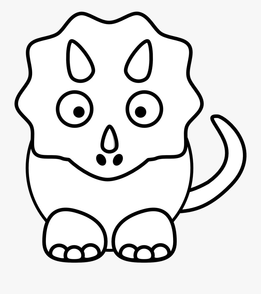 Cute Dinosaur Coloring Pages, Transparent Clipart