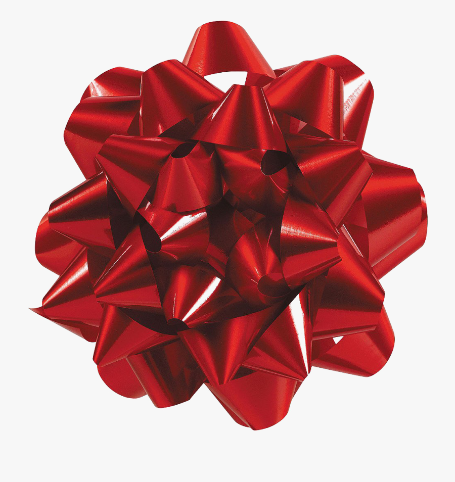 Red Gift Bow, Transparent Clipart