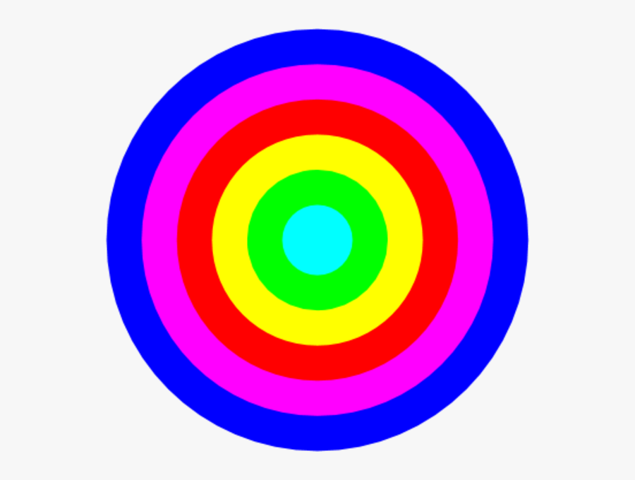 Rainbow Bullseye, Transparent Clipart