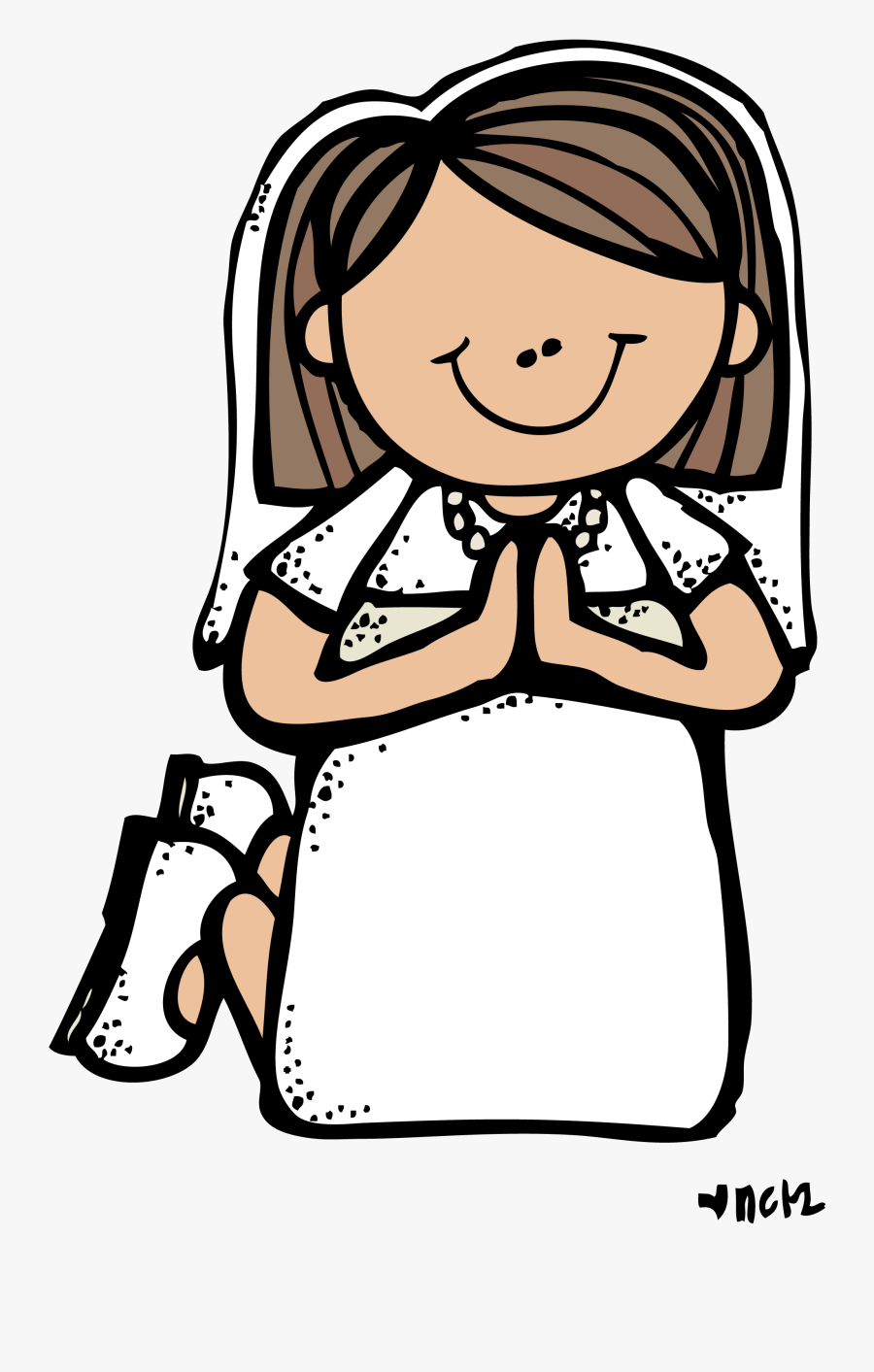 Prayer Clipart Melonheadz - Niña Orando Melonheadz, Transparent Clipart