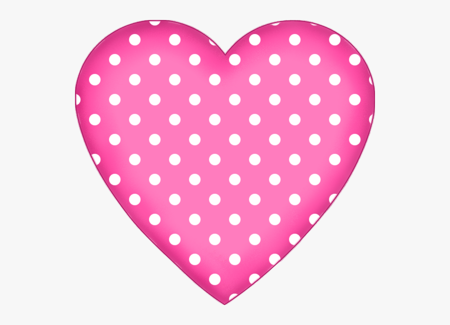 Free Valentine"s Day Graphics Free Picture, Clip Art - Pink Polka Dot Heart, Transparent Clipart