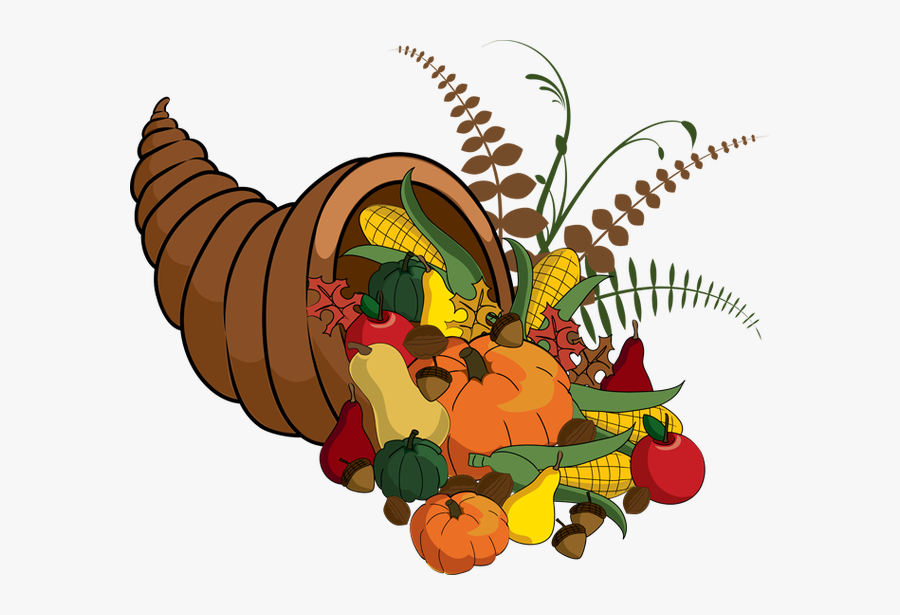 November Clipart Thanksgiving - Cornucopia Clipart Free, Transparent Clipart