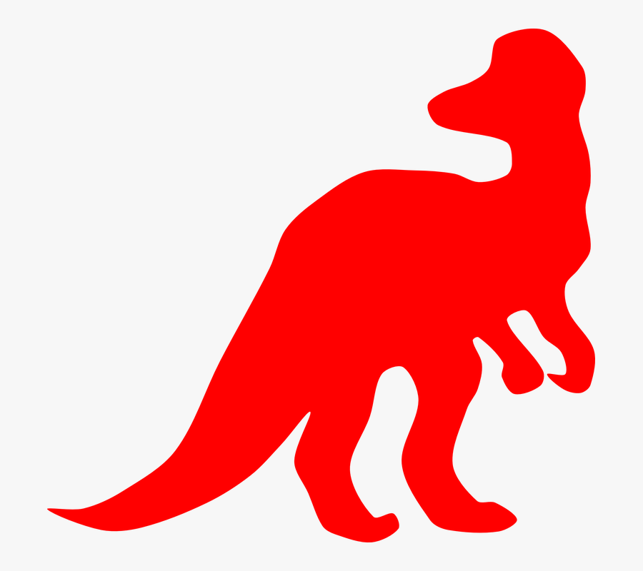 Dinosaur Silhouette Clipart Red, Transparent Clipart