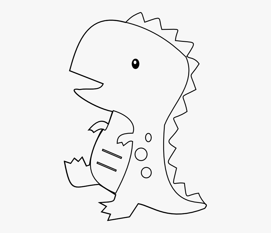 Free Dinosaur Black Cliparts, Download Free Clip Art, - Drawing Of Cute Baby Dinosaurs, Transparent Clipart