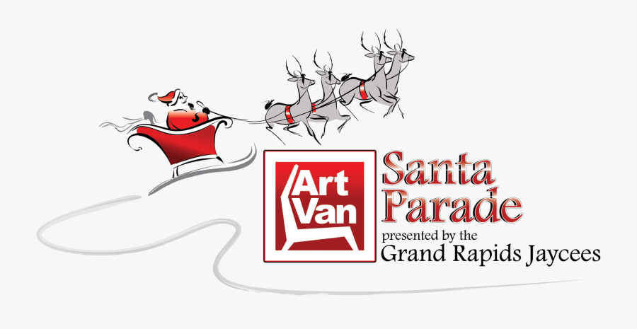 Grand Rapids Santa Parade - Art Van Furniture, Transparent Clipart
