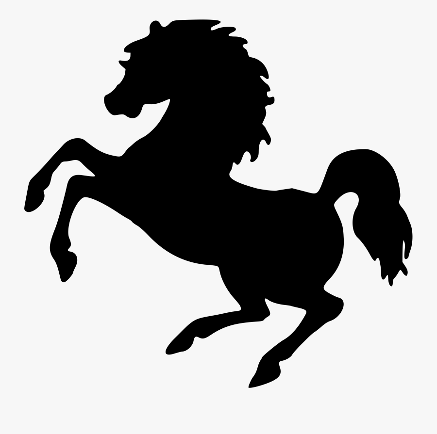 Onlinelabels Clip Art - Rearing Horse Silhouette Transparent, Transparent Clipart