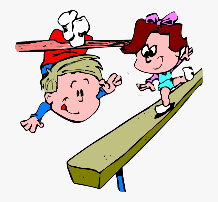 Boy And Girl Doing Gymnastics Clipart, Transparent Clipart