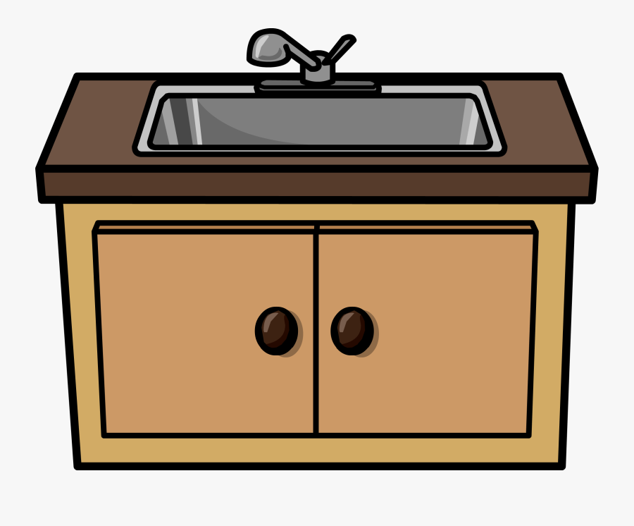 Kitchen Cabinet Clipart - Kitchen Sink Clipart, Transparent Clipart
