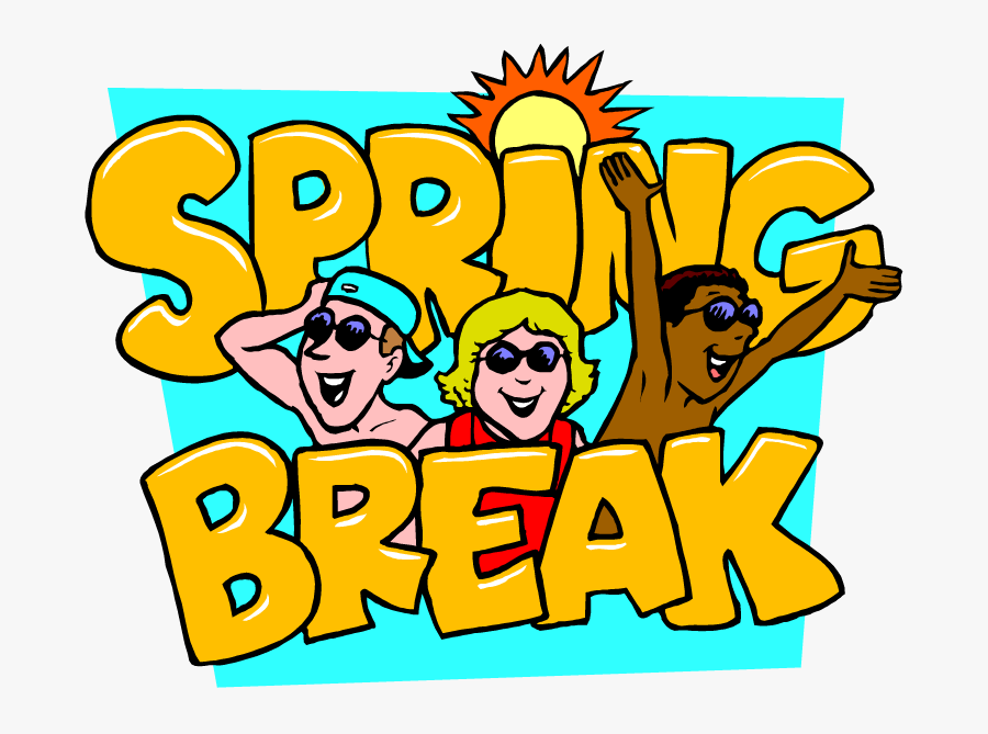 Spring Break Cartoon Fun, Transparent Clipart