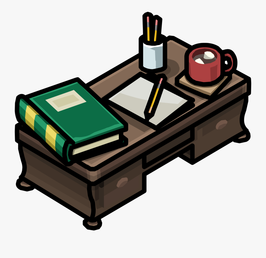 Teacher Desk Club Penguin Clipart , Png Download - Clubpenguin Desk, Transparent Clipart