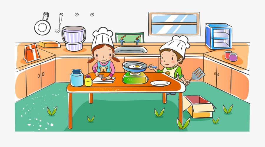 Child School Drawing Clip Art - Kitchen Child Drawing, Transparent Clipart