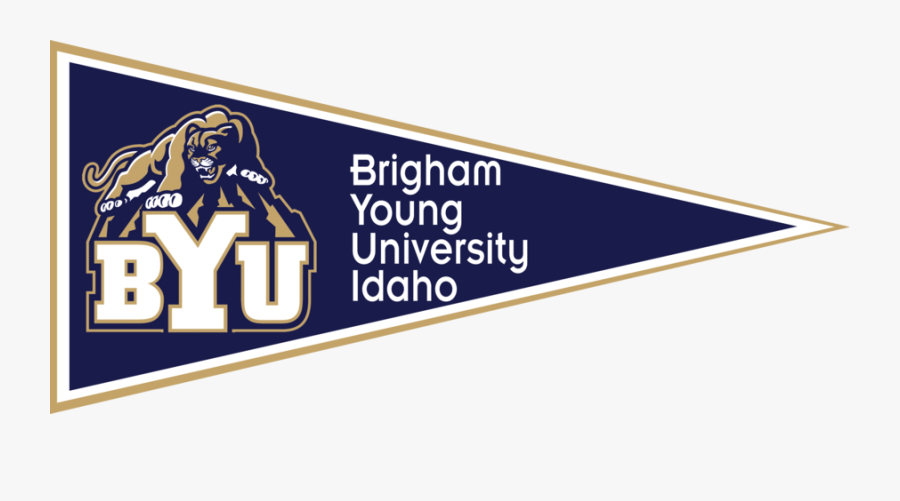 School Cliparts Transparent College Pennant - Brigham Young University Idaho Pennant, Transparent Clipart