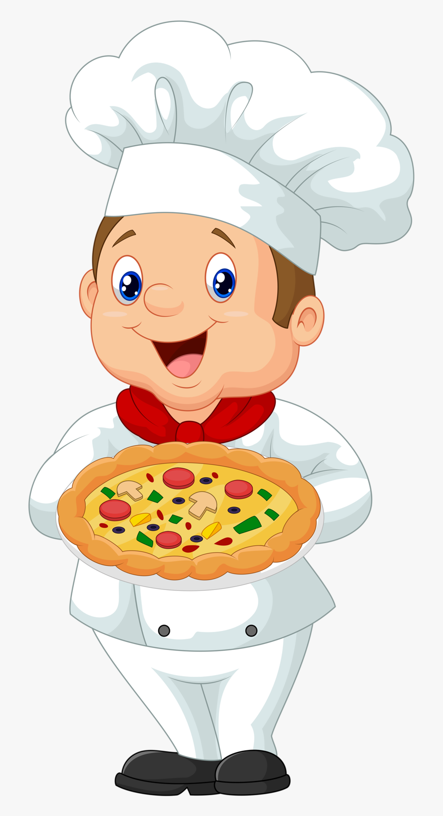 Cartoon Chef With Bread, Transparent Clipart