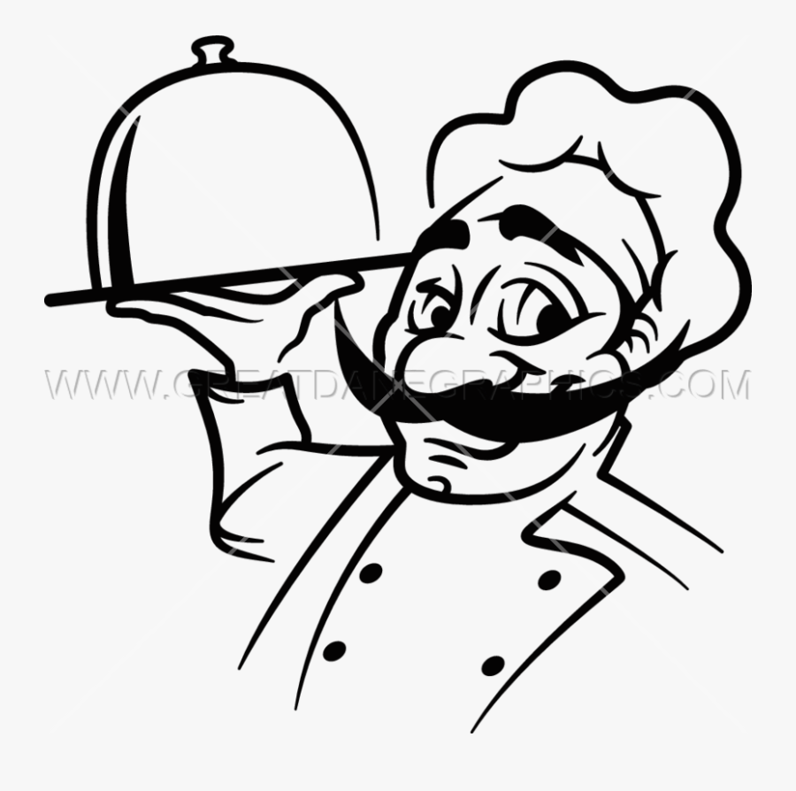 Blackline Waiter Clipart , Png Download - Hotel Waiter Black And White, Transparent Clipart