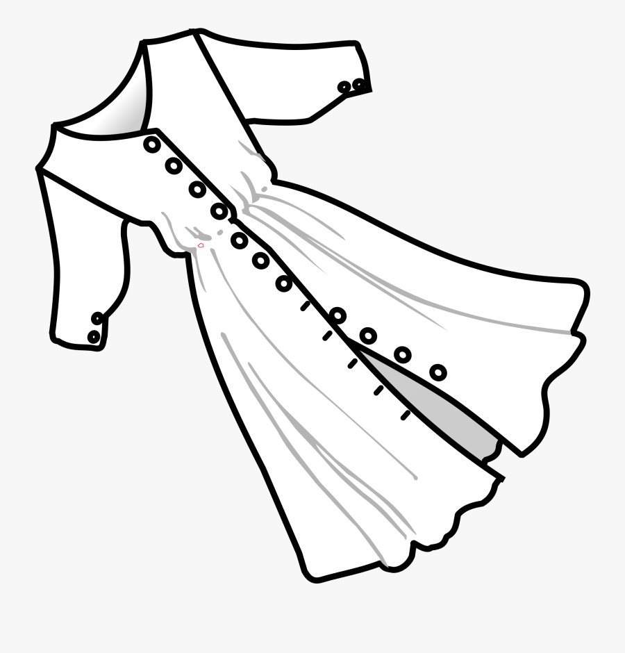 Clothes Clipart Dress - Dress Line Art Png, Transparent Clipart