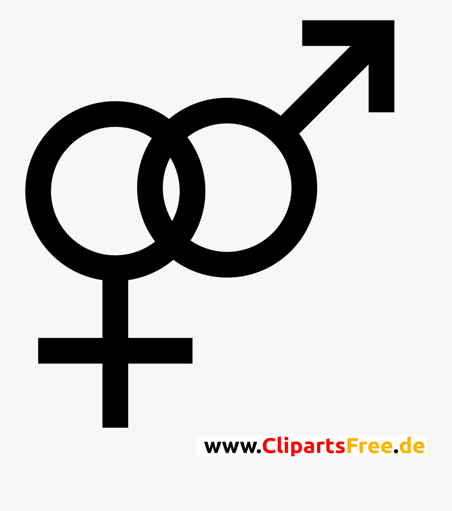 Gender Symbols Clipart, Bild, Grafik Schwarz Weiss - Bisexual Symbol, Transparent Clipart