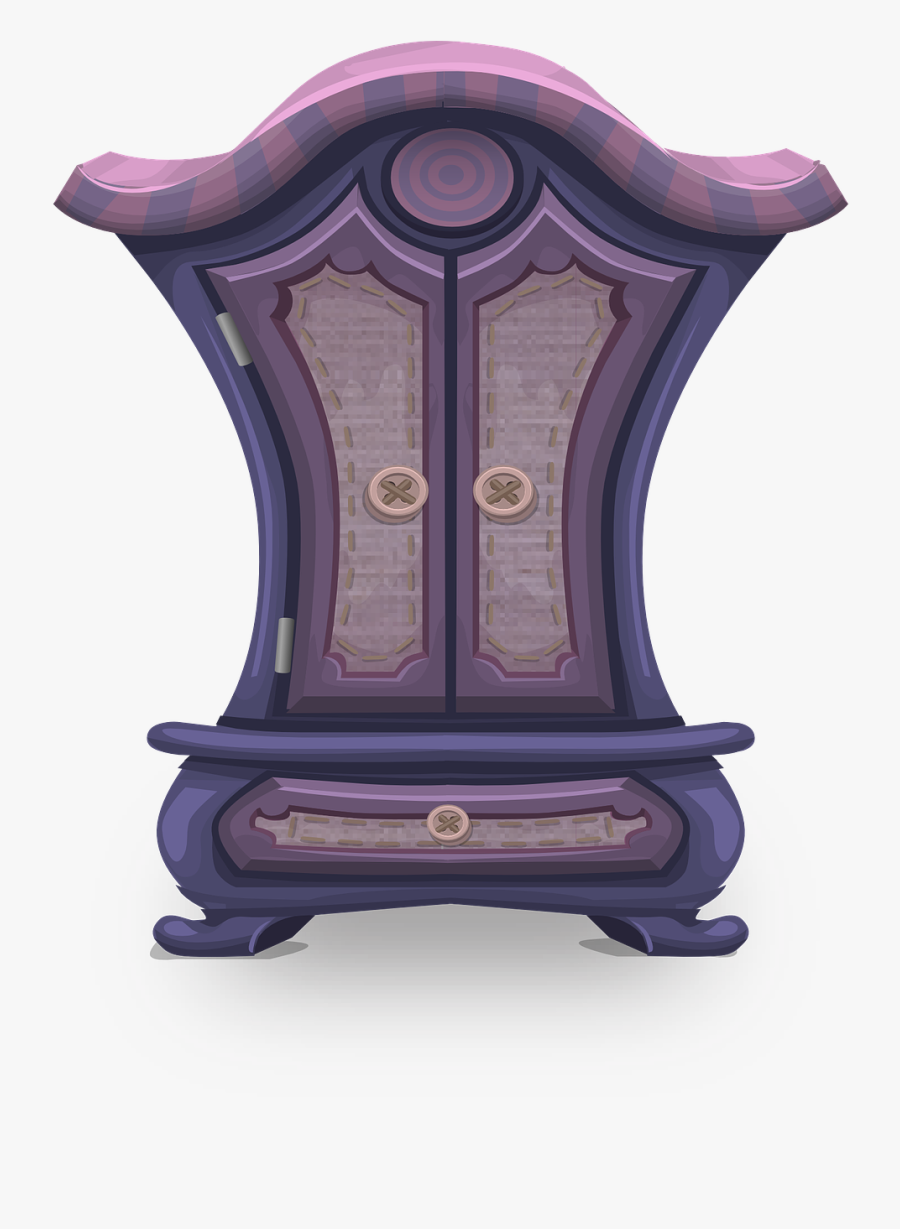 Wardrobe Cabinet Purple - Cabinet Purple, Transparent Clipart