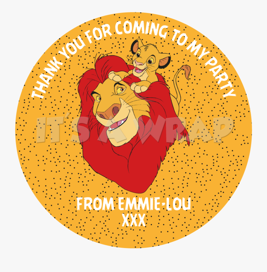 Lion King Simba Sweet Cone Stickers - Simba Png, Transparent Clipart