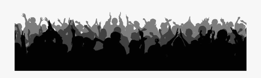 Concert Crowd Clip Art Free Cliparts - Transparent Crowd Silhouette Png, Transparent Clipart