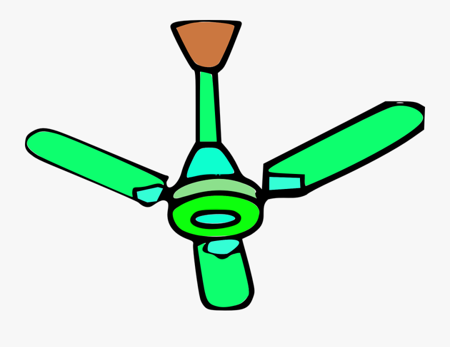 Ventilator, Fan, Air, Ceiling Fan, Wind, Blowing - Cartoon Image Of Fan, Transparent Clipart