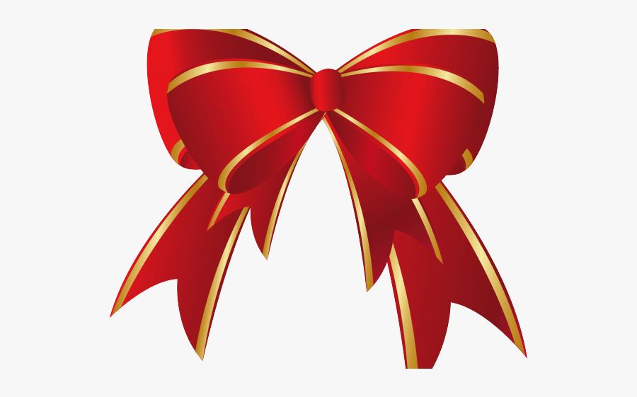 Red Christmas Bow Clipart, Transparent Clipart