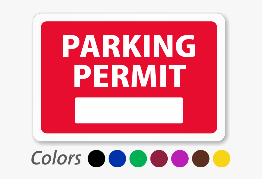 Parking Permit For Inside Of Car Window, Colored - Sticker Car Park, Transparent Clipart