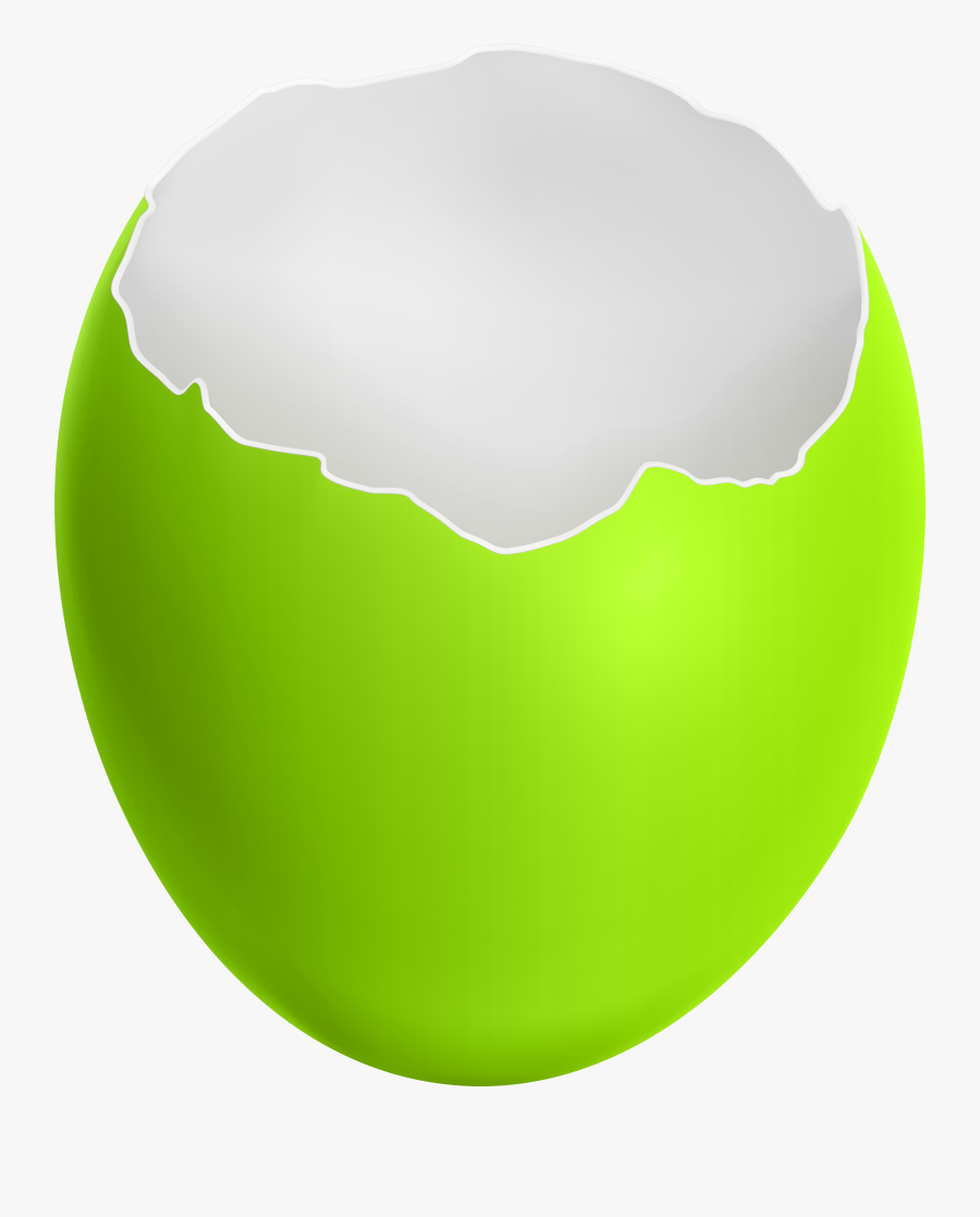 Broken Easter Egg Green Clip Art Image, Transparent Clipart