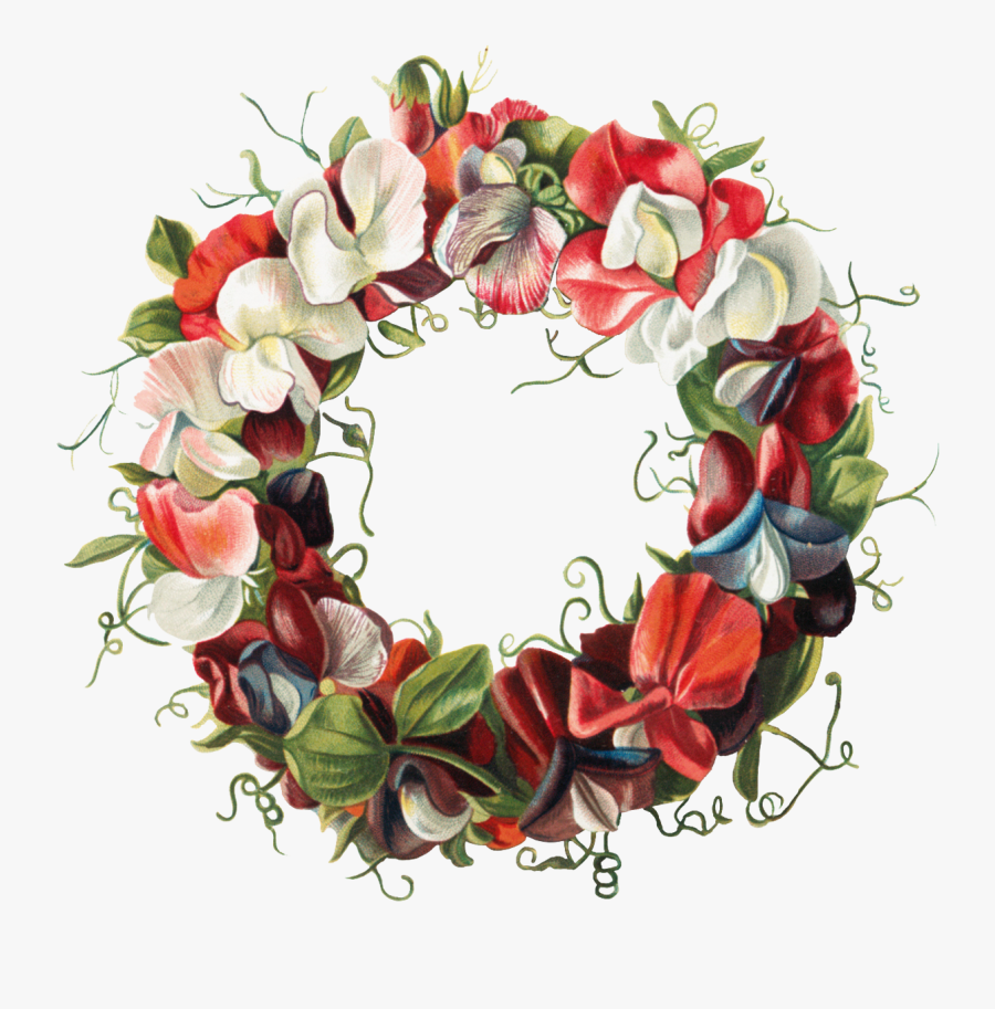 Artist Floral Design Canvas Print - Wreath, Transparent Clipart