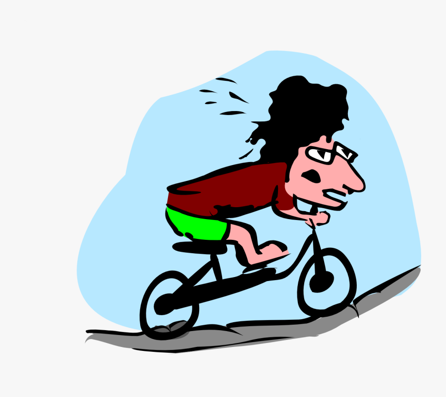Bike Coloured - Boy On Cycle Vector Png, Transparent Clipart