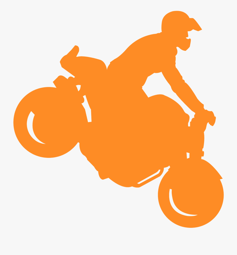 Silueta De Motociclista Png, Transparent Clipart