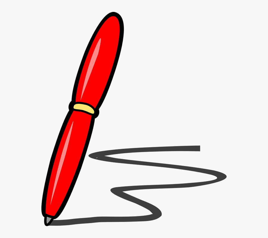Pen, Ballpoint, Red, Isolated, Write, Sign, Writing - Red Pen Clip Art, Transparent Clipart