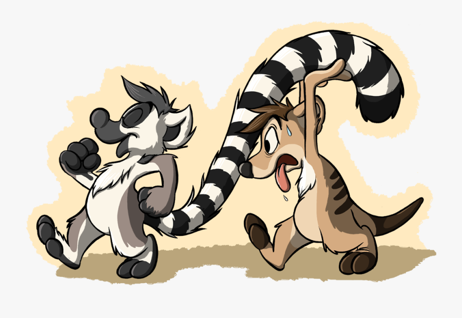 Lemur Clipart Chibi - Draw A Cute Ring Tailed Lemur, Transparent Clipart