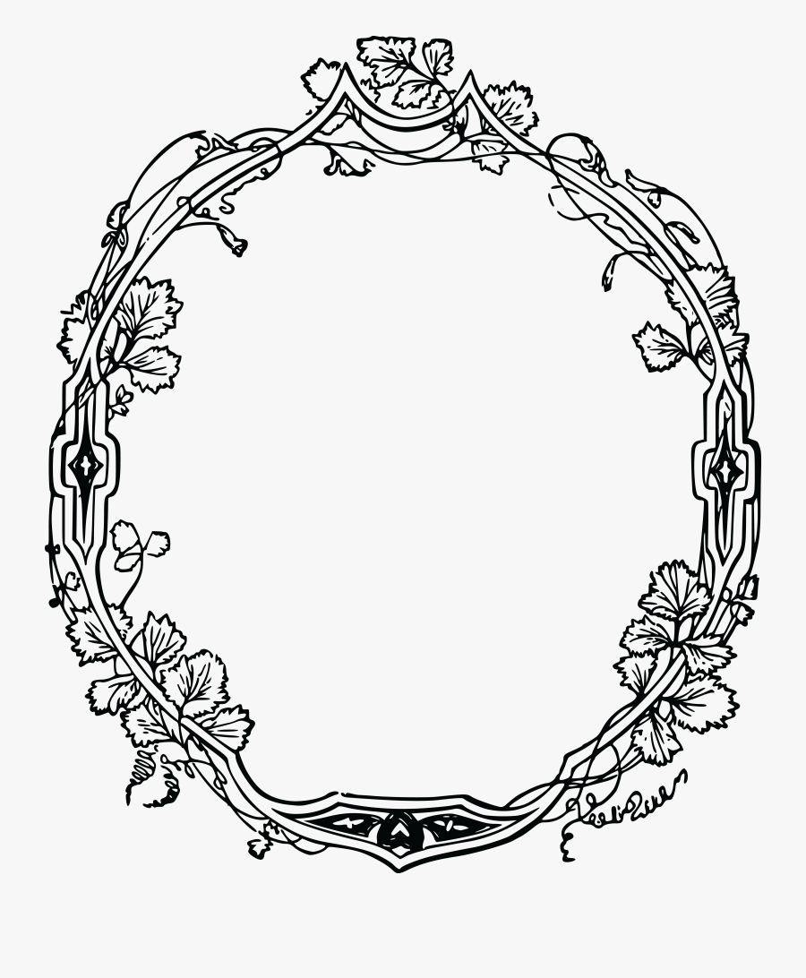 Free Clipart Of A Fancy Floral Frame - Fancy Round Frame Clipart Png, Transparent Clipart