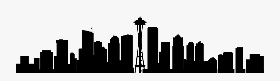 Seattle Skyline Silhouette Png, Transparent Clipart