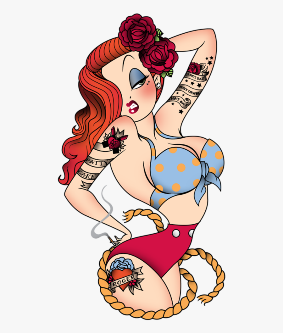Collection Of Free Pinup Drawing Rockabilly Girl Download - Cartoon, Transparent Clipart