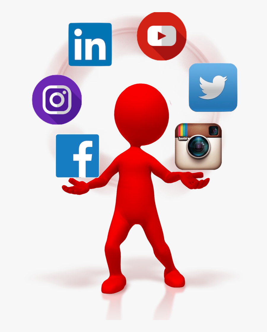 Juggling Multiple Social Media Accounts Clipart , Png - Linkedin, Transparent Clipart