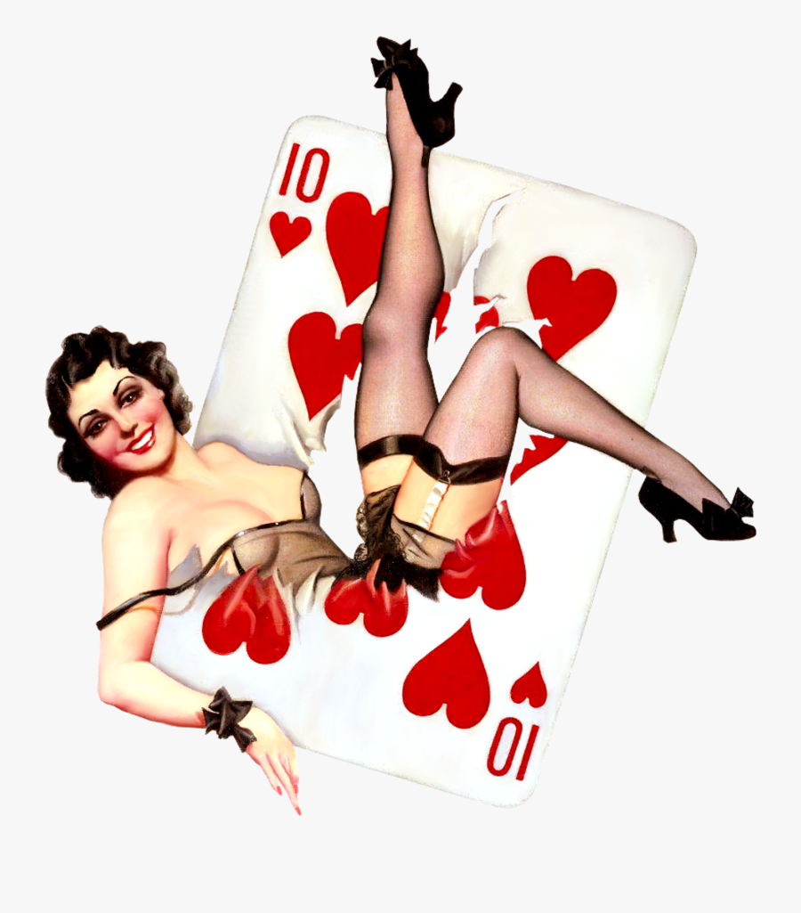 Clip Art Retro Pin Up Girl - Vintage Pin Up Girl Png, Transparent Clipart