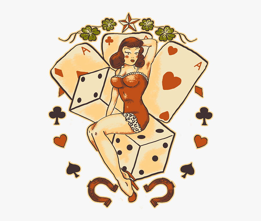 Las Vegas Girl Tattoo, Transparent Clipart