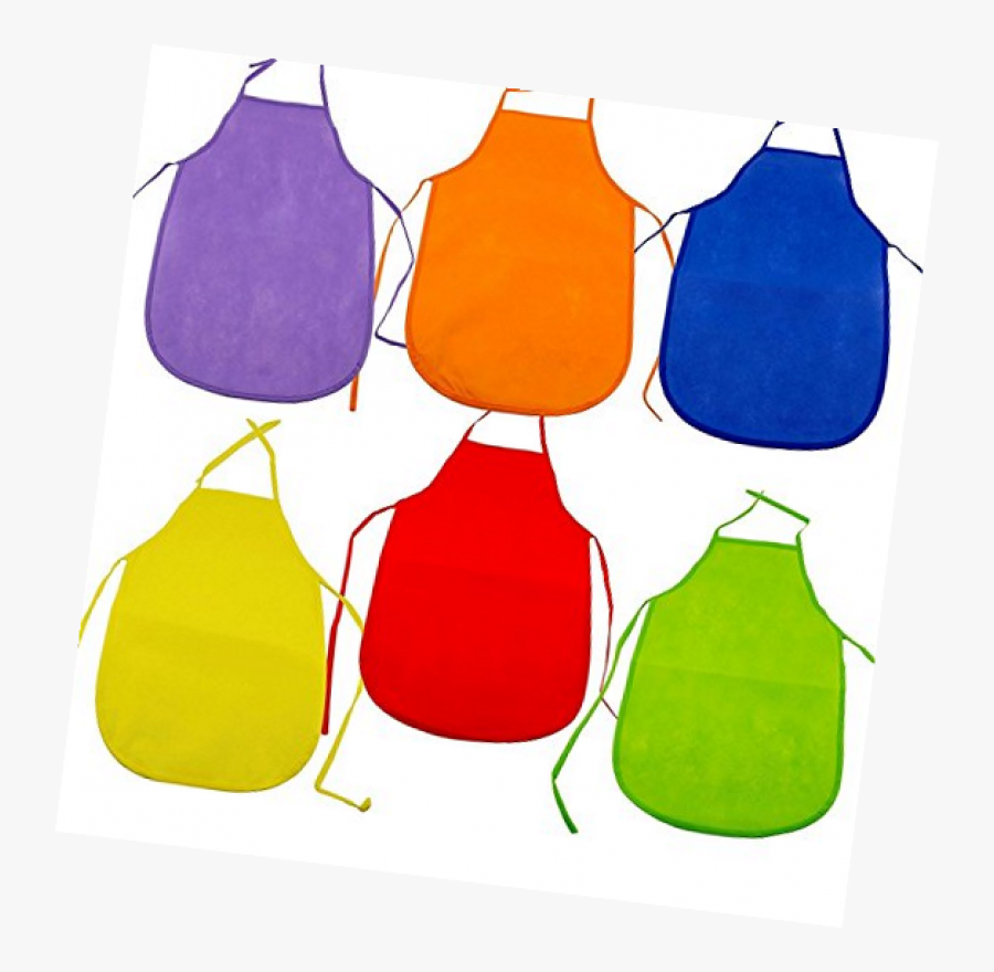 Adorox 12 Pack Assorted Children"s Multicolored Aprons - Apron, Transparent Clipart