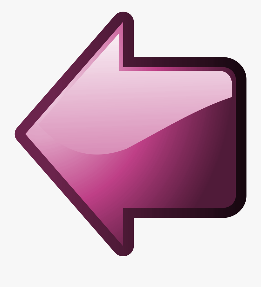 Return Here Arrow Clipart - Icon Button Back Png Pink, Transparent Clipart