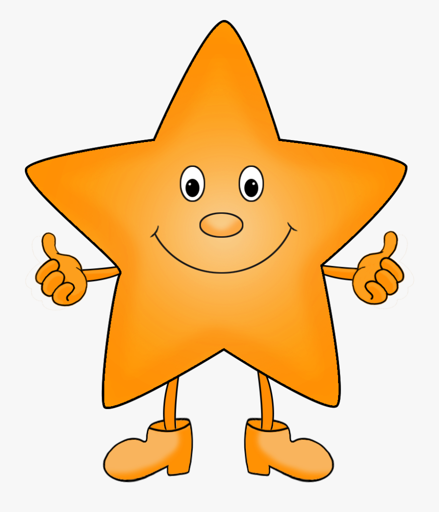 Cartoon Star Clipart Orange - Cartoon Colorful Star Clipart, Transparent Clipart