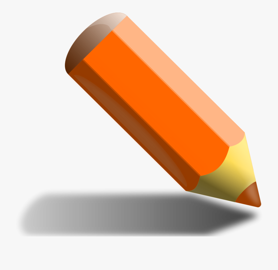 Pencil Clipart Orange - Green Pencil Cartoon, Transparent Clipart