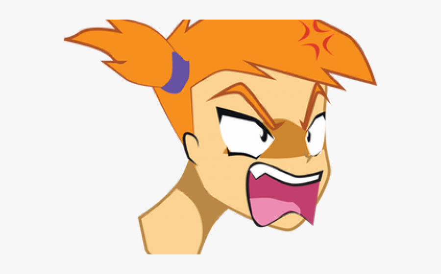 Transparent Mad Face Png - Mad Angry Girl Png, Transparent Clipart