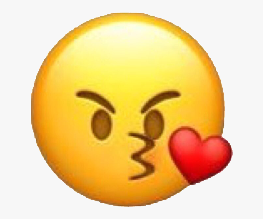 Emoji Heart Kiss Kissemoji Angry Mad Love Heartemoji - Angry Kiss Emoji Png, Transparent Clipart